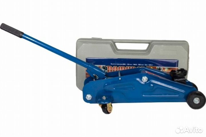 Домкрат подкатной 2 т. Автомагнат в кейсе 125-300