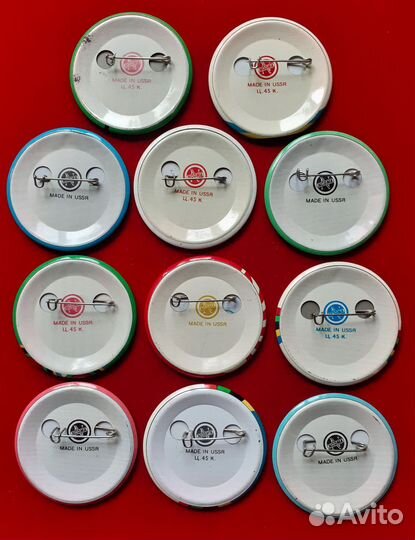 Набор значков Олимпиада 80. Мишка. Эмблема. norma