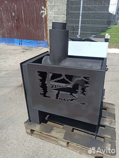 Банная печь на три помещения конвекция Гризли