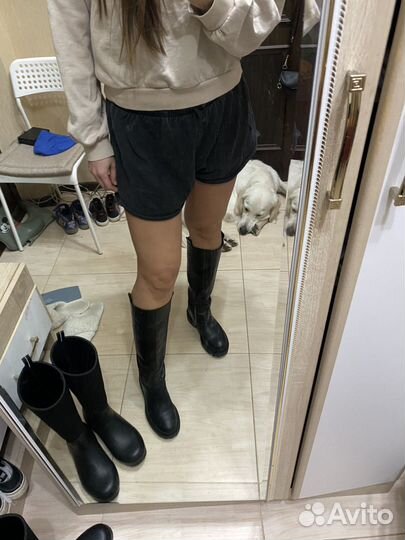 Сапоги кожаные женские 37