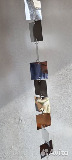 Цепочка из пайеток серебро