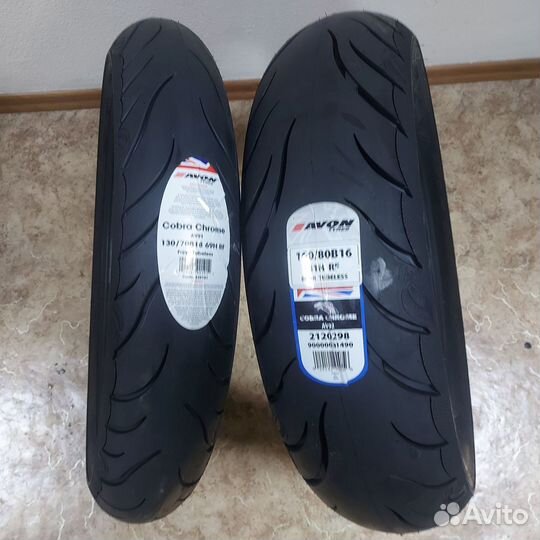 Моторезина 130 70 18 + 160 80 16 Avon Cobra Chrome