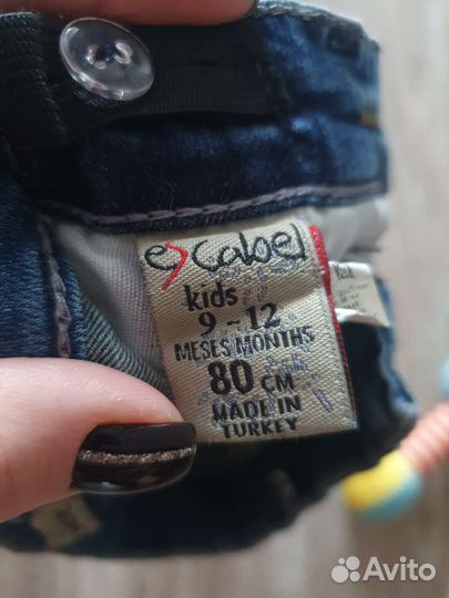 Джинсовые шорты для девочки 80 см
