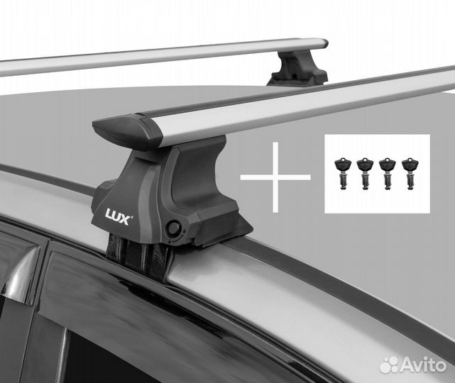 Багажник поперечины D-Lux аэрокрыло с замками