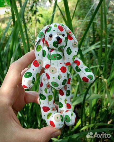 Зайка тильда на пуговичных креплениях мини