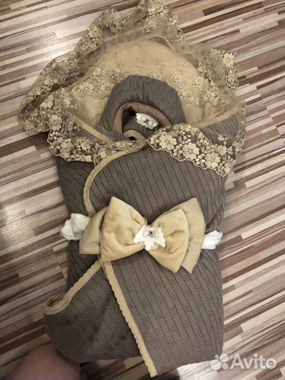 Конверт кокон на выписку