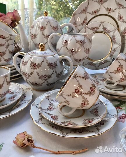 Сервиз кофейный лфз «Гирлянды» СССР