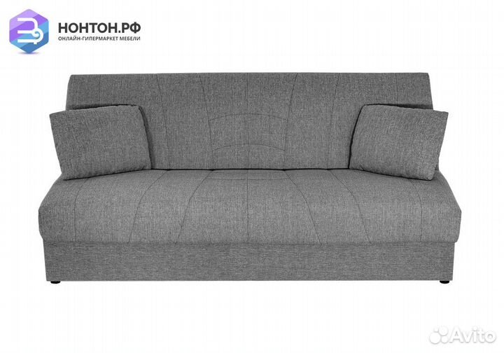 Диван книжка Ручеек рогожка серая