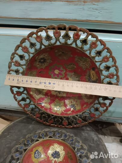 Тарелки фруктовницы латунь