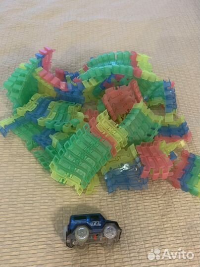 Машинка на батарейке, дорога конструктор