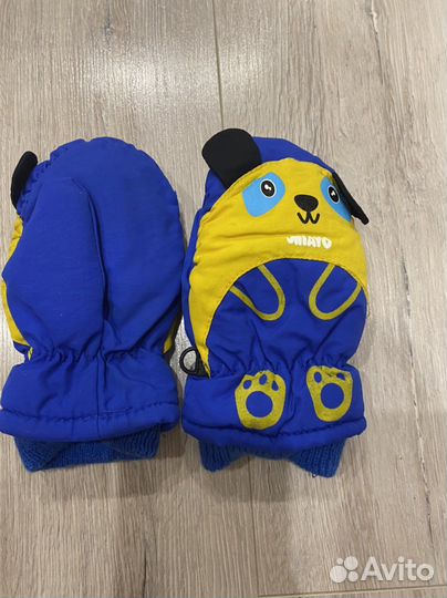 Варежки зимние детские 3 года