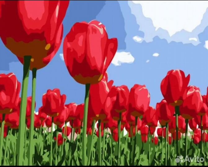 Картины по номерам разные 40х50 новые