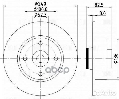 Диск торм. для а/м Renault Megane II (02) /Clio
