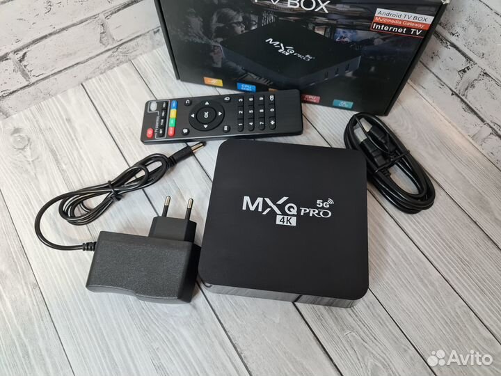 Андроид тв приставка 4k + подписка IvI на 6мес