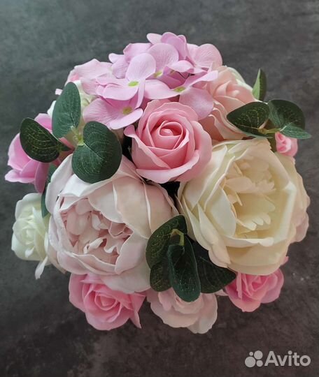 Сердце из мыльных роз. букет