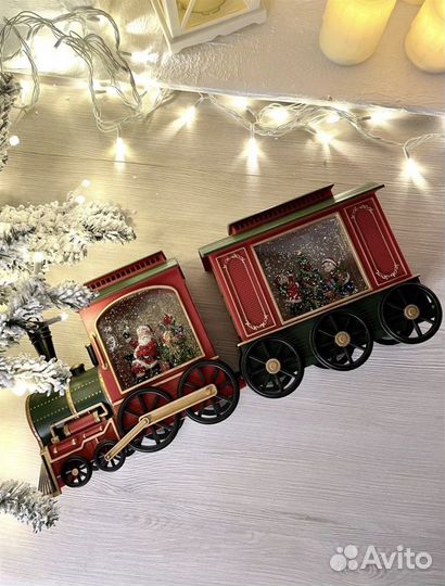 Новогодний и музыкальный светильник Поезд