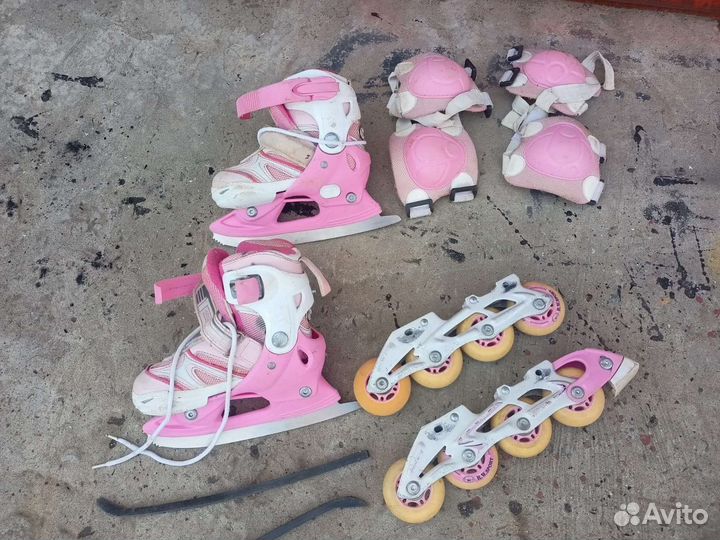 Коньки и ролики 2 в 1
