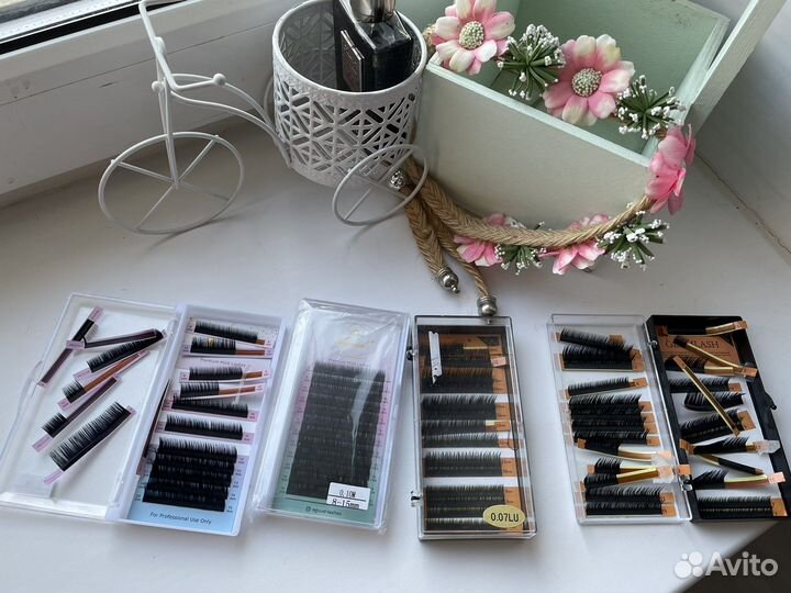 Набор для наращивания ресниц микс изгиб М