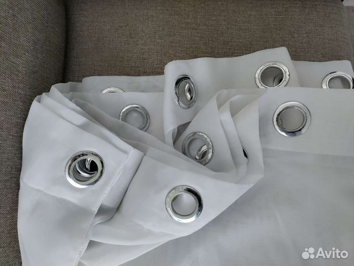 Тюль на люверсах бу