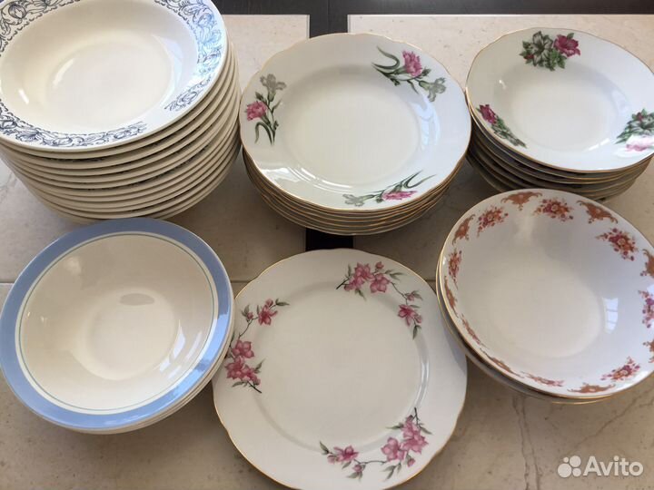 Тарелки из шкафа / Япония, Китай, Конаково, другое