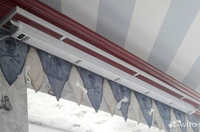 Рулонные шторы на электрокарнизе