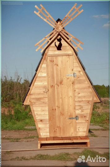 Дачный туалет с кошкой IAU