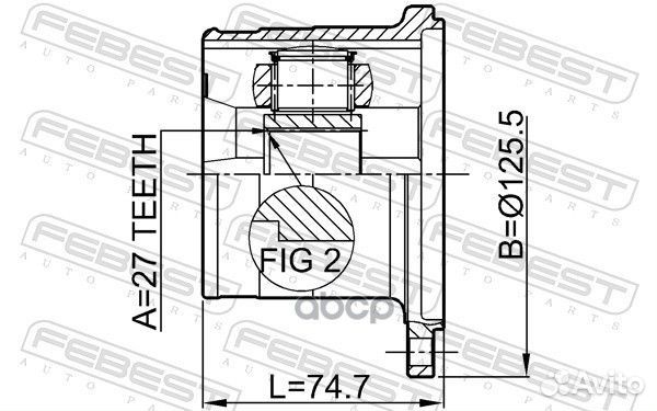 Шрус внутренний перед лев 0211-WD21 0211WD2