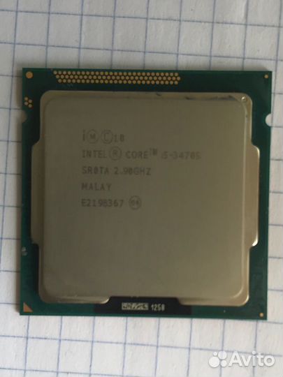 Процессор Intel core i5 3470s 2.9GHz