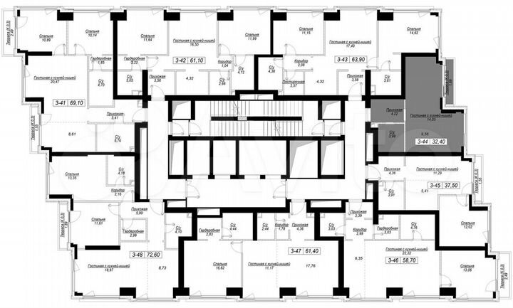 Квартира-студия, 32,4 м², 7/41 эт.
