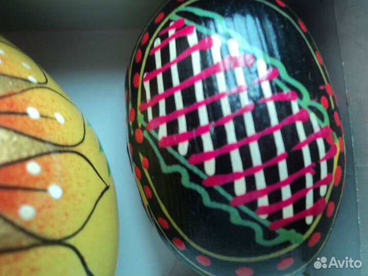 Яйцо пасхальное расписное деревянное