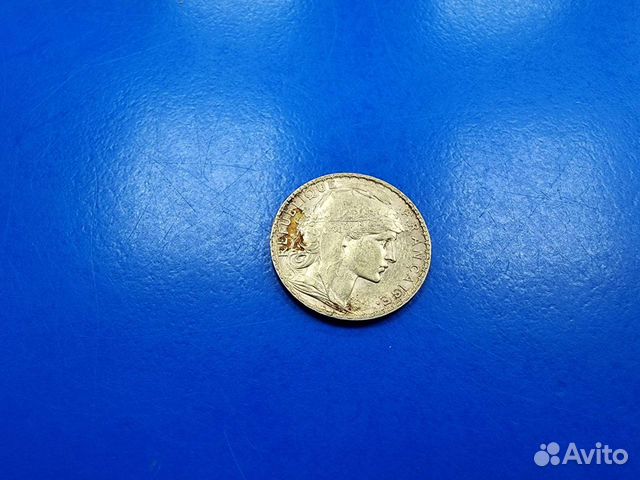 Золотая монета Европы 20 франков 1905 год