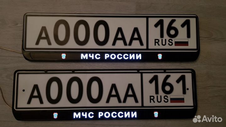 Рамки для номера с LUX подсветкой