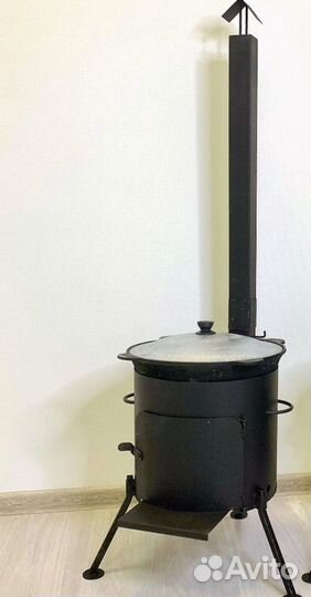 Печь с трубой для казана 8-10 литров