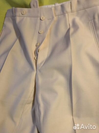 Брюки СССР новые военные офицерские парадные белые