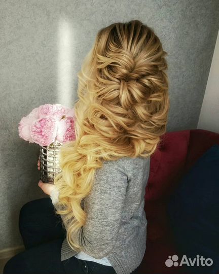 Свадебные,верние прически/макияж