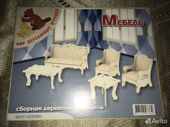 Мебель деревянная, конструктор, модели