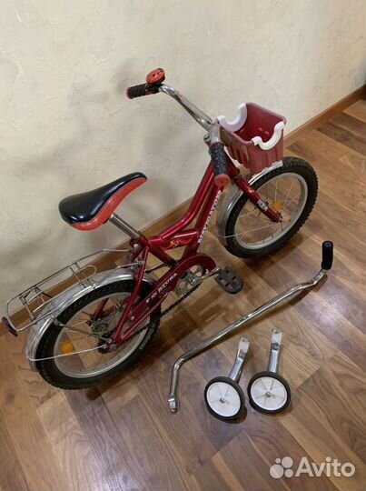 Детский велосипед 16 дюймов с родительской ручкой