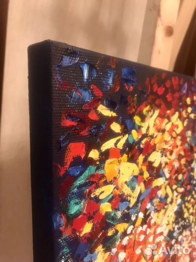 Картина маслом на холсте пейзаж осень