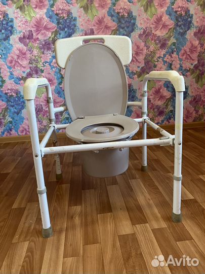 Санитарное кресло туалет со спинкой