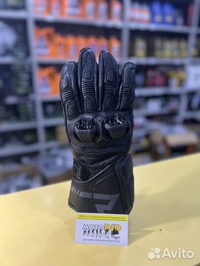 Перчатки кожаные Rebelhorn ST Long, черный/серый