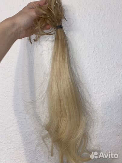 Волосы для наращивания 60 см блонд