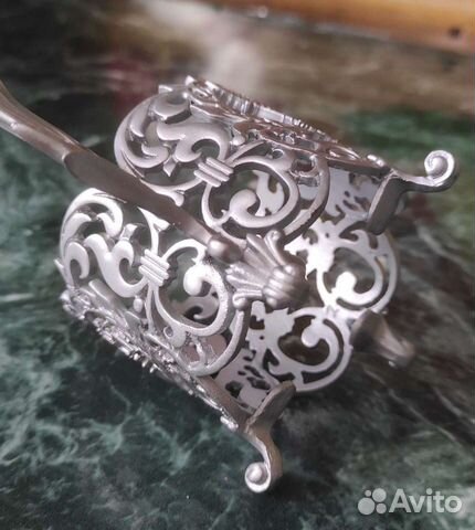 Подстаканник металлический с надписью и гербом