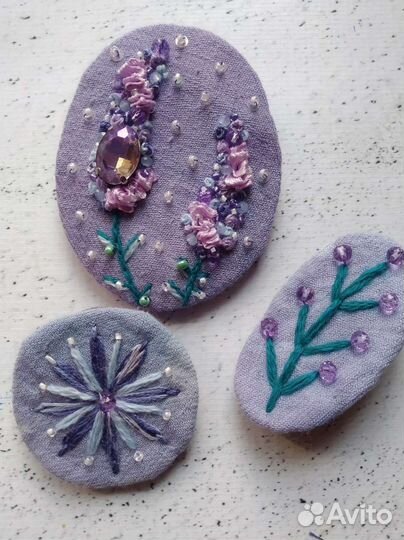 Набор для вышивки брошей 
