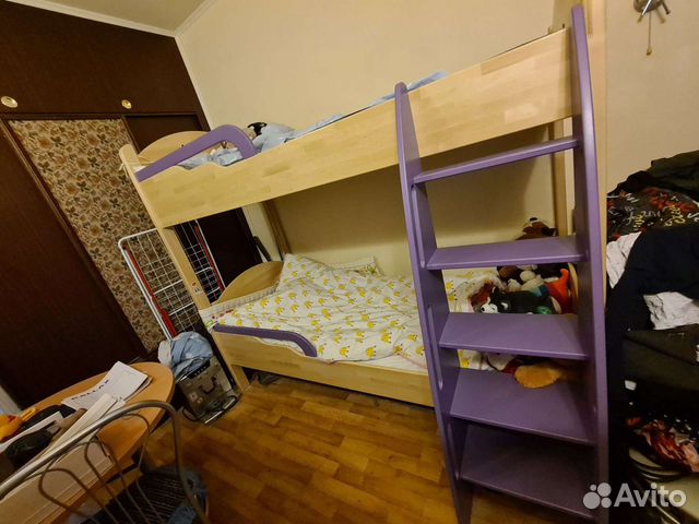 Двухъярусная кровать из массива березы купить в Москве | Товары для ...
