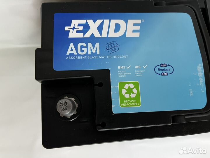 Аккумулятор EK1050 Exide/AGM 393*175*190 105A/H