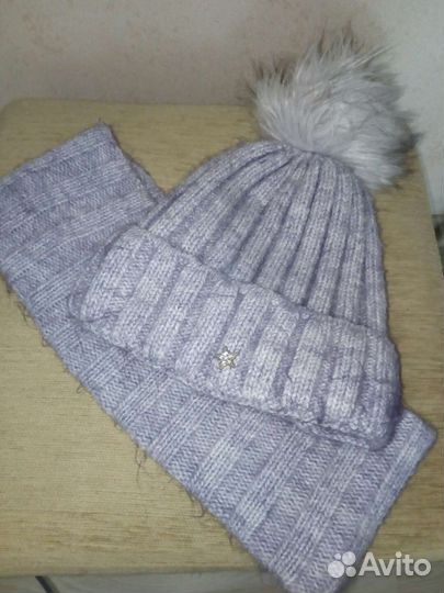 Шапка и снуд для девочки 54 56