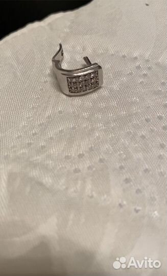 Серьги из белого золота с брилиантами