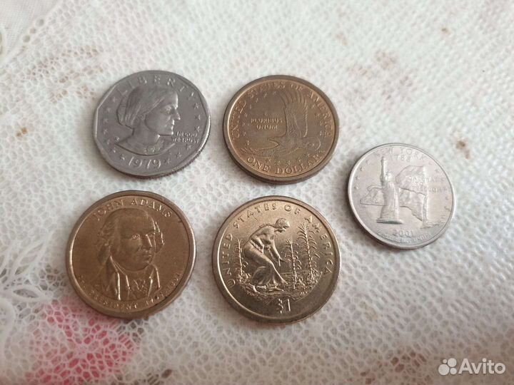 Набор монет fao, unc,6 штук и штаты 4 шт
