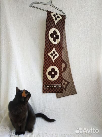 Шарф коричневый Луи Витон Louis Vuitton