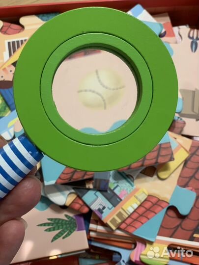 Пазлы картонные с лупой «Детектив в комнате «